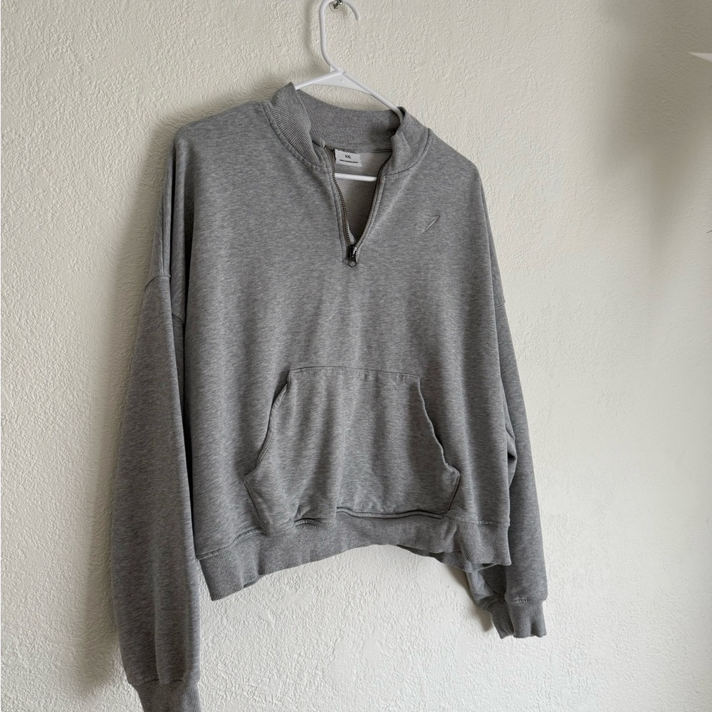 Gymshark Gray Half-Zip Sweatshirt